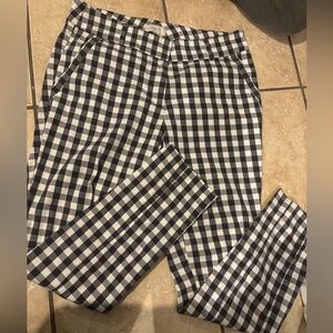 LOFT Monochrome Gingham Trousers